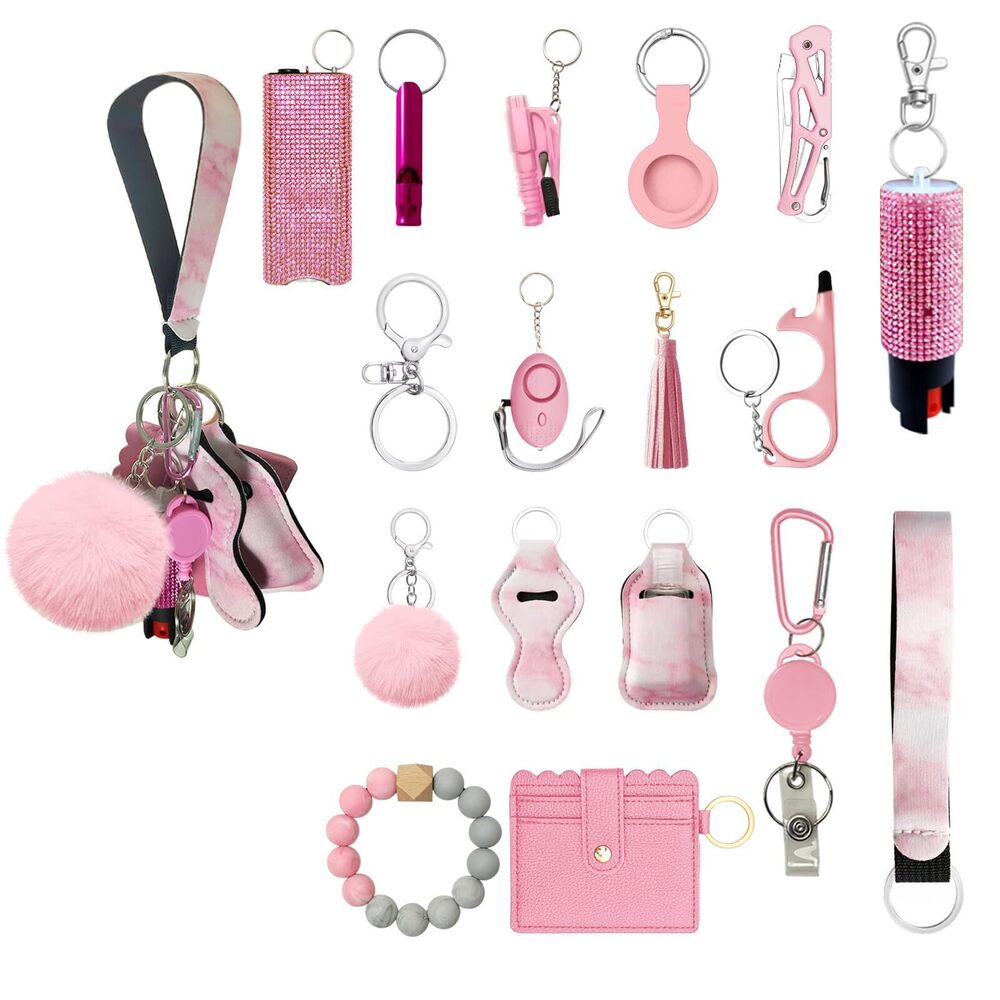 2982 Wristlet Keychain Set with Wallet Card Holder, Bottle Opener, Car